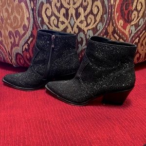 Jessica Simpson Black Glitter Gabor Zalor Boot